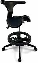 Saddle Stool,Height Adjustable Swivel Stool,360° Movable Office Chair,Suitable for Home/Office/Beauty Salon,Load 150kg