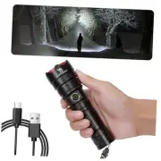 Rechargeable Flashlights High Lumens 90000 Lumen LED X36 Flashlight Black