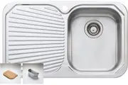 Oliveri Petite Single Right Hand Bowl Inset Sink With Drainer PE322