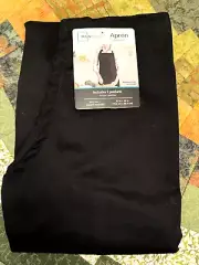 BIB APRON WITH 2 WAIST POCKETS Black, 60% Cotton 40% Polyester