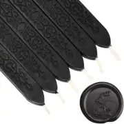 6 PCS Black Wax Seal Sticks, Sealing Wax Candle, Making Unique Decors for Thanks