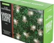 12 Silver Star LED Solar String Fairy Lights Garden Festive Christmas NEW