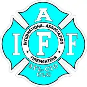 4 Inch Non-Reflective IAFF Aqua Blue Firefighter Maltese Sticker Decal