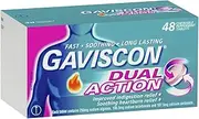 Gaviscon Dual Action Chewable Tablets Peppermint Heartburn & Indigestion Relief 48 Pack