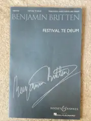 Benjamin Britten Festival Te Deum Music Sheet Set Of 10 33A