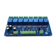 8 Channels DC 12V RS485 / TTL Relay Module Modbus Rtu 485 Control Switch NEW