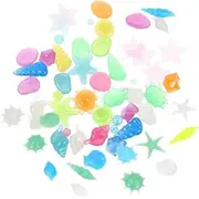 50Pcs Glow The Dark Aquarium Stones Decorative Fish Tank Gravel Replaceable Pebbles for Aquariums Gardens Craft Projects Multi Function Night Light Stones
