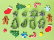 Christmas Polymer Clay Cutter Set | Collection 8 Pcs | Texture Stamp Xmas Tree