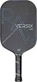 VERSIX RAW Carbon Fiber Pickleball Paddle,Polypropylene Honeycomb Core, T700 Toray Raw Carbon Fiber, 7.9oz (Midweight), 15mm Core