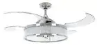 Ceiling Fan with Lighting and Remote Control Fanaway Corbelle Chrome 122 CM