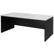 LOGAN STRAIGHT DESK 1800mm W x 900mm D x 730mm H White & Ironstone