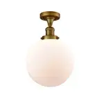 Innovations XL Beacon 12" Semi, Amber/Brass/Frost Globe - 517-1CH-BB-G201-10
