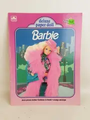 BARBIE Deluxe Paper Doll Book, Whitman 1991, Uncut, w/ 9 Pages of Clothes