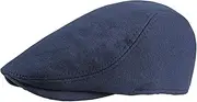 [Tadill] Beret Cap Newsboy Hat Adjustable Peaked Hat Herringbone Hat Men Flat Cap Cabbie Hat for Golf Travel Outdoor Driving Hiking, Blue