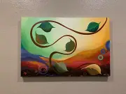 ABSTRACT ORIGINAL ACRYLIC PAINTING ON GALLERY WRAPPED CANVAS