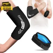 Tennis Golfers Elbow Brace Strap & Ice Pack Wrap Combo for Men and Women, Col