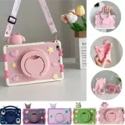 For iPad Air 11-inch M2 2024 Kids Cute Rotate Case Shockproof Stand Cover Strap