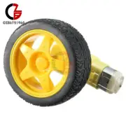 Arduino Smart Car Robot 65x26mm Plastic Tire Wheel w/ DC 3-6V Gear Motor