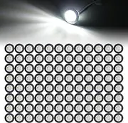 100 Pcs 3/4 Inch Clear Lens White LED Bullet Side Marker Clearance Lights Universal Fits Trailer Truck Lorry SUV ATV RV Bus Van w/Rubber Grommet 12V DC
