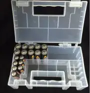 AA AAA Battery Container Batteries Storage Case Batteries Holder Clear Plastic
