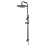 Round Combo Shower Rail, 300mm Rose w Hand Shower, Shadow