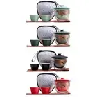 Portable Tea Set Teapot and Cups Traditional Business Activity Present with