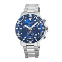 在飛比找蝦皮購物優惠-海星系列潛水系列夜光石英鋼錶帶男士手錶t120.417.11