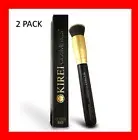 2-PACK Flat Top Kabuki Foundation Brush By KIREI - Premium Makeup Brush