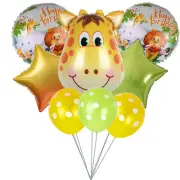 Giraffe Balloon Bouquet Polka Dot Latex Balloons Animal Jungle Theme Balloons