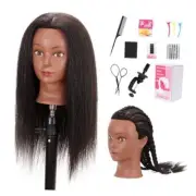 Mannequin Head Human Hair, Manikin Head with 100% Human Hair 16 Inch