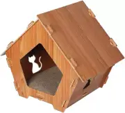 Cat Scratching Board Scratch Pad Cat House Scratcher Corrugated Cardboard Box MD