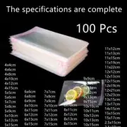 100Pcs Multiple Size Clear Self Adhesive Cello Cellophane Bag Self Closing Sm...