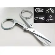 2 New Folding Scissors Travel Pocket Small Trim Crafts Blade Emergency