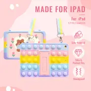 Pop Fidget Toys Push It Bubble Case Cover For iPad 9 8 7 6 5th Gen Mini 1/2/3 AU