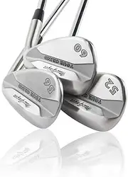 MacGregor Golf Tour Grind Milled Face Golf Wedge Set, Chrome, Mens Left Hand