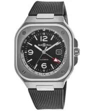 New Bell & Ross BR 05 GMT Automatic Black Dial Men's Watch BR05G-BL-ST/SRB