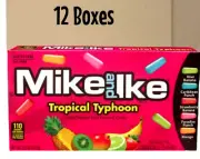 Mike and Ike Tropical Typhoon Fruit Flavored Chewy Candy THEATRE BOXES- 12 BOXES