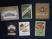 Vintage Jack Daniel's Reproduction Labels - 6 rare old time labels