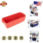 Oven Safe Appolia Loaf Pan - Stylish Red Ceramic Bakeware for Perfect Breads