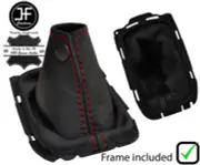 RED STITCH LEATHER GEAR BOOT + PLASTIC FRAME FOR MITSUBISHI ECLIPSE GT 99-06