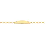 9ct Gold 16.5cm Solid Belcher I.d. Bracelet