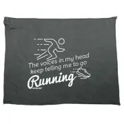 Pb The Voices In My Head Keep Telling Me To Go Running Novelty Sports Towel Gift