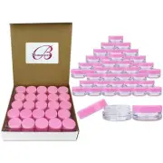 200 Packs 3 Gram/3ML Pink Plastic Makeup Cosmetic Lotion Sample Jar Containers