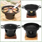 Non-stick Barbecue Grill Portable BBQ Plate Mini Barbecue Stove Outdoor