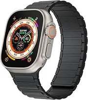 Magnetic watchband Compatible with Apple Watch Band 49mm 45mm 44mm 42mm Thin Silicone Replacement Wristband Strong Magnet link for iWatch SE SE2& Series 9/8/7/6/5/4 Ultra 2
