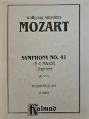 Mozart Symphony No. 41 C Major Jupiter K. 551 - Kalmus Miniature Score - NEW