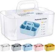 Multiuse Caddy Organizer with Handle - Stackable Plastic Bin - Divided Storage T