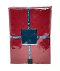 WATERFORD 70" x 104" Christmas Holiday Ember Red & Gold Designer Tablecloth NEW