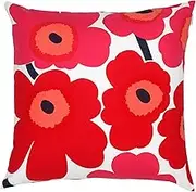 MARIMEKKO Pieni Unikko Cotton Pillow Cover – Refine Your Home Décor with Our Square Cushion Cover W/Side Zip Closure – Modern Pillow Covers 20x20 inches