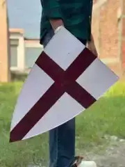Medieval Knight Templar Cross Shield Battle Ready LARP Armor Shield for Costume